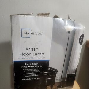 Mainstays Black Floor Lamp